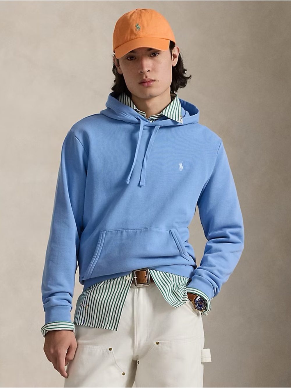 Polo men’s hoodie loop back fleece hoodie
